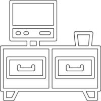 tv tavolo vettore icona