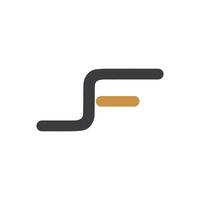 creativo astratto lettera fs logo design. connesso lettera sf logo design. vettore