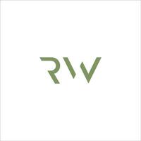 iniziale lettera wr o rw logo vettore design modello