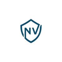 iniziale lettera nv logo o vn logo vettore design modello