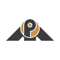 iniziale lettera mp logo o pm logo vettore design modello
