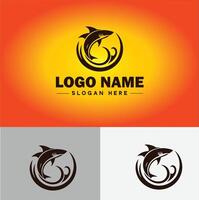 squalo logo vettore arte icona grafica per azienda marca attività commerciale icona squalo logo modello