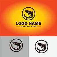 squalo logo vettore arte icona grafica per azienda marca attività commerciale icona squalo logo modello