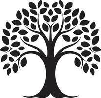 fogliame eleganza albero vettore illustrazione pergolato emblema albero icona simbolo