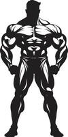 oscurato muscolo emblema pieno corpo vettore per fitness titani carbonizzato titano silhouette pieno corpo nero vettore per icone