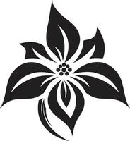 botanico monotono fascino iconico simbolo elegante fioritura impressione vettore logo abilità artistica