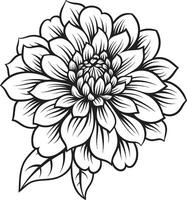 monocromatico fioritura firma iconico eleganza etereo fiore vettore nero simbolo