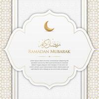 Ramadan mubarak d'oro lusso islamico modello sfondo vettore