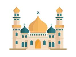musulmano moschea piatto design. bellissimo Islam tempio vettore illustrazione