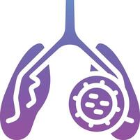 polmoni infezione vettore icona