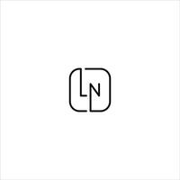 iniziale lettera ln logo o nl logo vettore design modello
