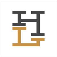 iniziale lettera lh logo o hl logo vettore design modello