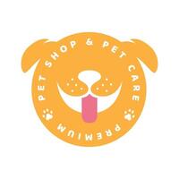 logo distintivo modello per animale domestico negozio e cura vettore icona simbolo illustrazione