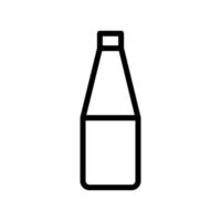 semplice icona della bottiglia vettore