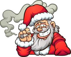 Babbo Natale che fuma vettore