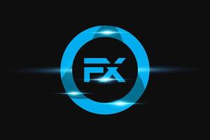 fx blu logo design. vettore logo design per attività commerciale.