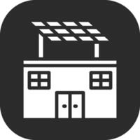 eco solare casa vettore icona