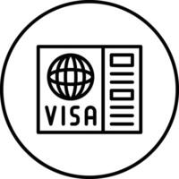 Visa vettore icona