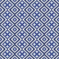 geometrico blu pixel arte senza soluzione di continuità modello su bianca sfondo. vettore design per sfondo e sfondo
