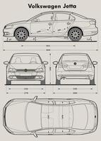 2012 vw getto auto planimetria vettore