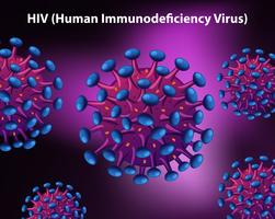 Diagramma che mostra il virus dell&#39;immunodeficienza umana vettore