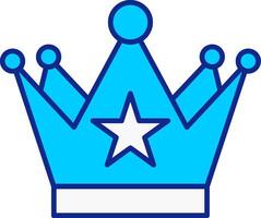 corona blu pieno icona vettore