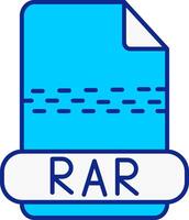 rar blu pieno icona vettore