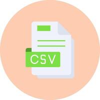 csv piatto cerchio icona vettore