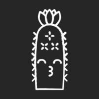 riccio cactus gesso icona vettore