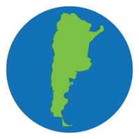 argentina carta geografica. carta geografica di argentina verde colore nel globo design con blu cerchio colore. vettore