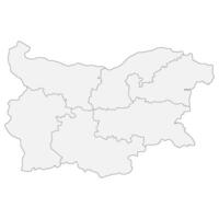 Bulgaria carta geografica. carta geografica di Bulgaria nel sei alimentazione regioni nel bianca colore vettore