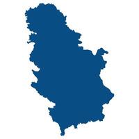 Serbia carta geografica. carta geografica di Serbia nel blu colore vettore