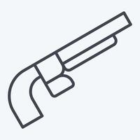 icona fucile. relazionato per Armi simbolo. linea stile. semplice design modificabile. semplice illustrazione vettore