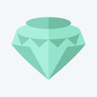 icona diamante. relazionato per fricchettone simbolo. piatto stile. semplice design modificabile. semplice illustrazione vettore