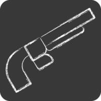 icona fucile. relazionato per Armi simbolo. gesso stile. semplice design modificabile. semplice illustrazione vettore