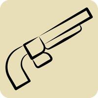 icona fucile. relazionato per Armi simbolo. mano disegnato stile. semplice design modificabile. semplice illustrazione vettore