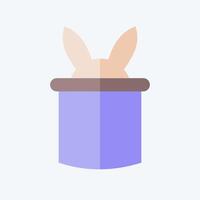 icona coniglio. relazionato per Magia simbolo. piatto stile. semplice design modificabile. semplice illustrazione vettore