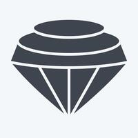 icona diamante. relazionato per fricchettone simbolo. glifo stile. semplice design modificabile. semplice illustrazione vettore