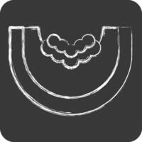 icona zucca. relazionato per vegano simbolo. gesso stile. semplice design modificabile. semplice illustrazione vettore
