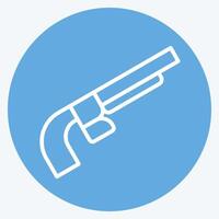 icona fucile. relazionato per Armi simbolo. blu occhi stile. semplice design modificabile. semplice illustrazione vettore