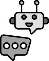robot Chiacchierare vettore icona