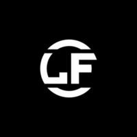 lf logo monogramma isolato sul modello di progettazione elemento cerchio vettore