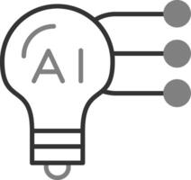 artificiale intelligenza vettore icona