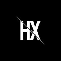 hx logo monogramma con modello di design in stile barra vettore