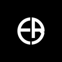modello di progettazione di stile del nastro del cerchio del logo del monogramma eb vettore