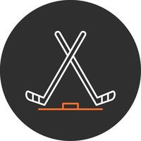 ghiaccio hockey blu pieno icona vettore