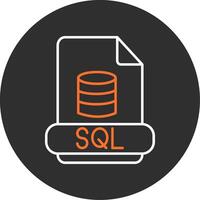 sql blu pieno icona vettore