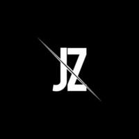 jz logo monogramma con modello di design in stile barra vettore