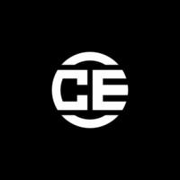 ce logo monogramma isolato sul modello di progettazione dell'elemento del cerchio vettore