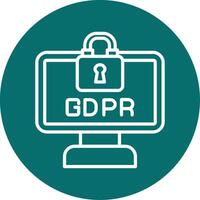 GDPR vettore icona